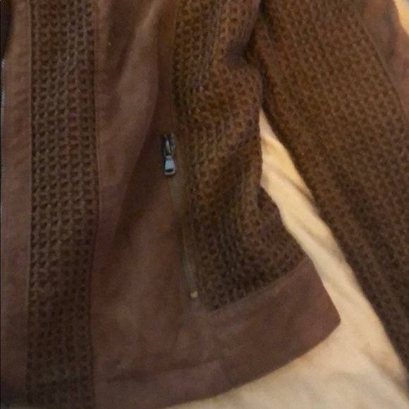 Brown faux suede jacket - Picture 6 of 9